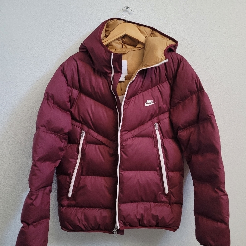 Nike puffer windrunner storm fit color block hooded sportswear jacket - Picture 12 of 15
